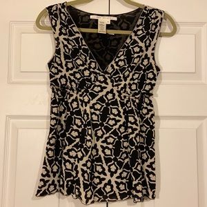 Black and White Patterned Blouse
